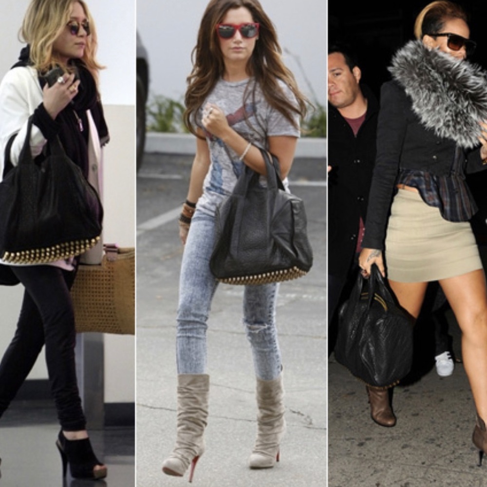 Alexander Wang Rocco Stud Bowling Bag - Silver